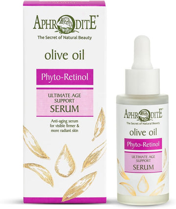 Aphrodite Phyto-Retinol Age Support Serum - Herbal Retinol Alternative - Reduces Fine Lines - Hydrates And Tightens - Fragrance Free & Gentle On Skin