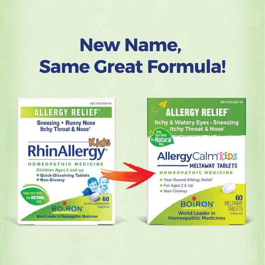 Boiron Allergycalm Kids Tablets For Relief From Allergy And Hay Fever Symptoms Of Sneezing, Runny Nose, And Itchy Eyes Or Throat - 120 Count