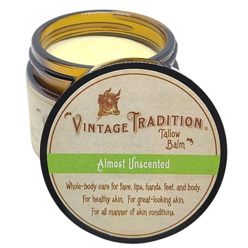 Vintage Tradition Epic Glow Beef Tallow Balm – Glow Boosting Moisturizer With Lavender Oil, Myrrh Oil, Manuka Face Oil, And Fish Oils – Beef Tallow For Skin Care From Head To Toe, 2 Fl. Oz