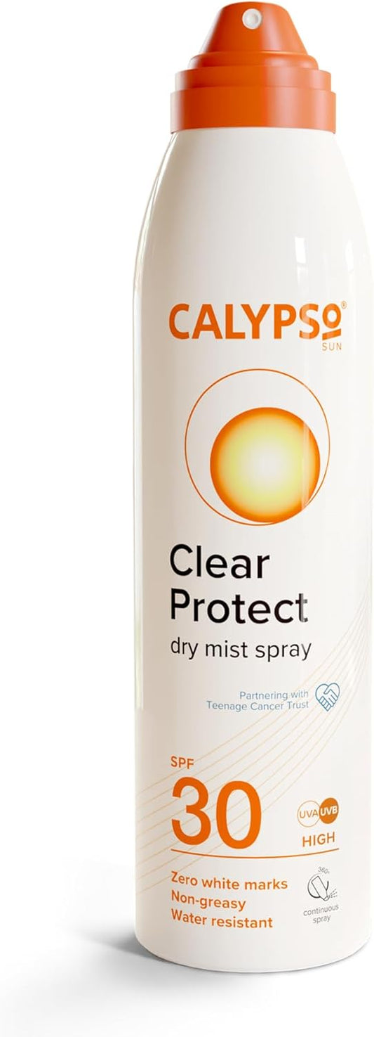 Calypso Clear Protection Continuous Spray Spf30-175 Ml Cals30 & Clear Protection Continuous Spray Spf15
