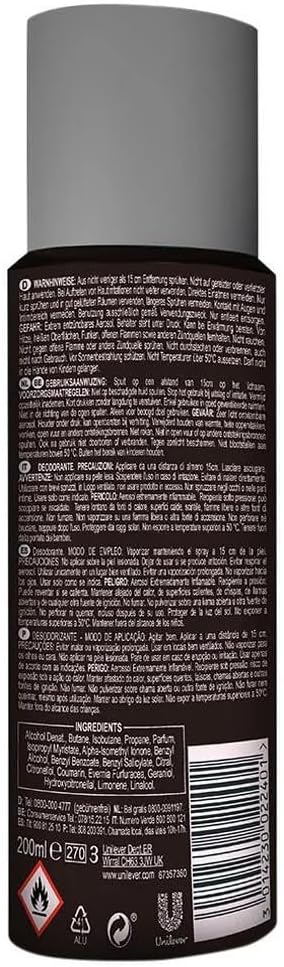 Brut Deodorant Body Spray Musk Long Duree 200Ml Three Pack