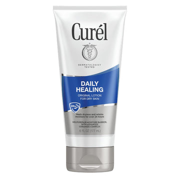 Curél Daily Healing Hand and Body Lotion, Moisturizer Nourishes Dry Skin with Advanced Ceramides Complex, helps to Repair Moisture Barrier, 6 Ounces