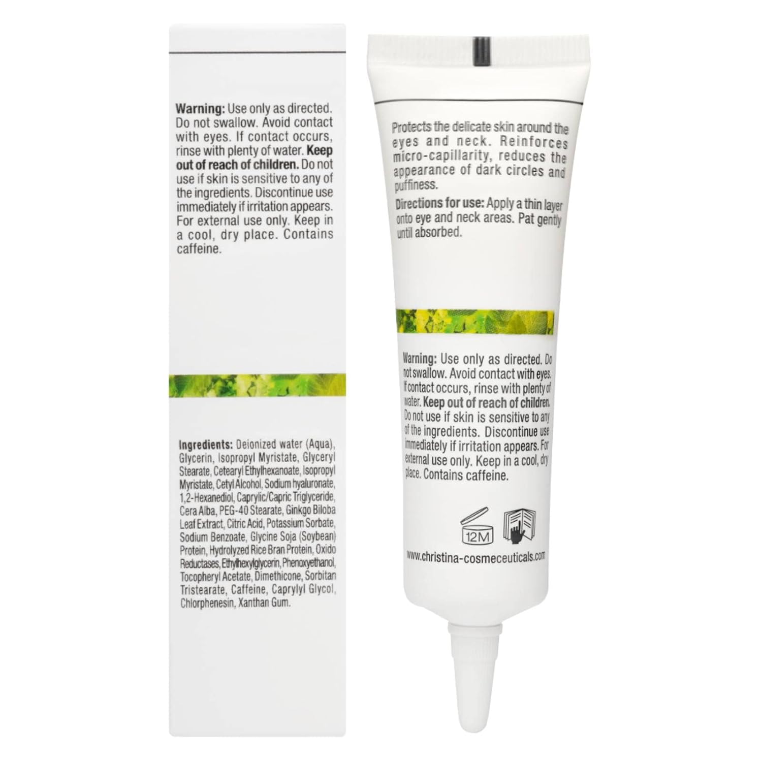 -Christina- Bio Phyto Enlightening Eye And Neck Cream With Vitamin E | Under Eye Cream With Gentle Hydration And Rejuvenating Effect For All Skin Types 30Ml : Beauty & Personal Care