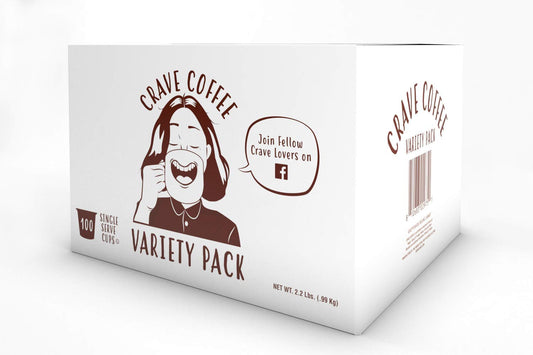 Crave Beverages Flavored Coffee Pods Sampler, Compatible With 2.0 K-Cup Brewers, Assorted Variety Pack, 100 Count