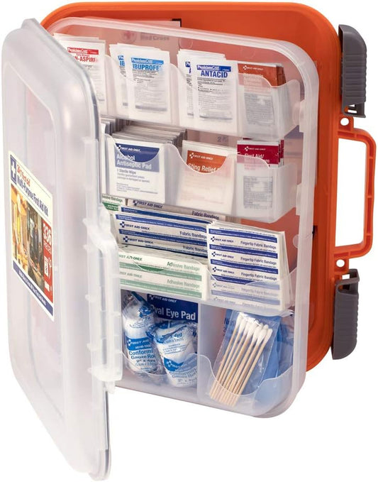 24/7 First Aid Osha Compliant First Aid Kit, All-Purpose 100-Person Emergency First Aid Kit For Business, Home, And Car In Plastic Case With Easy-Slide Latches, 336 Pieces