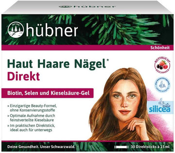 Hübner Skin Hair Nails, Direct Red Fruit, 30 Sticks, 450 Ml