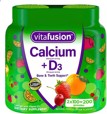Vitafusion Calcium Supplement Gummy Vitamins, 200Ct