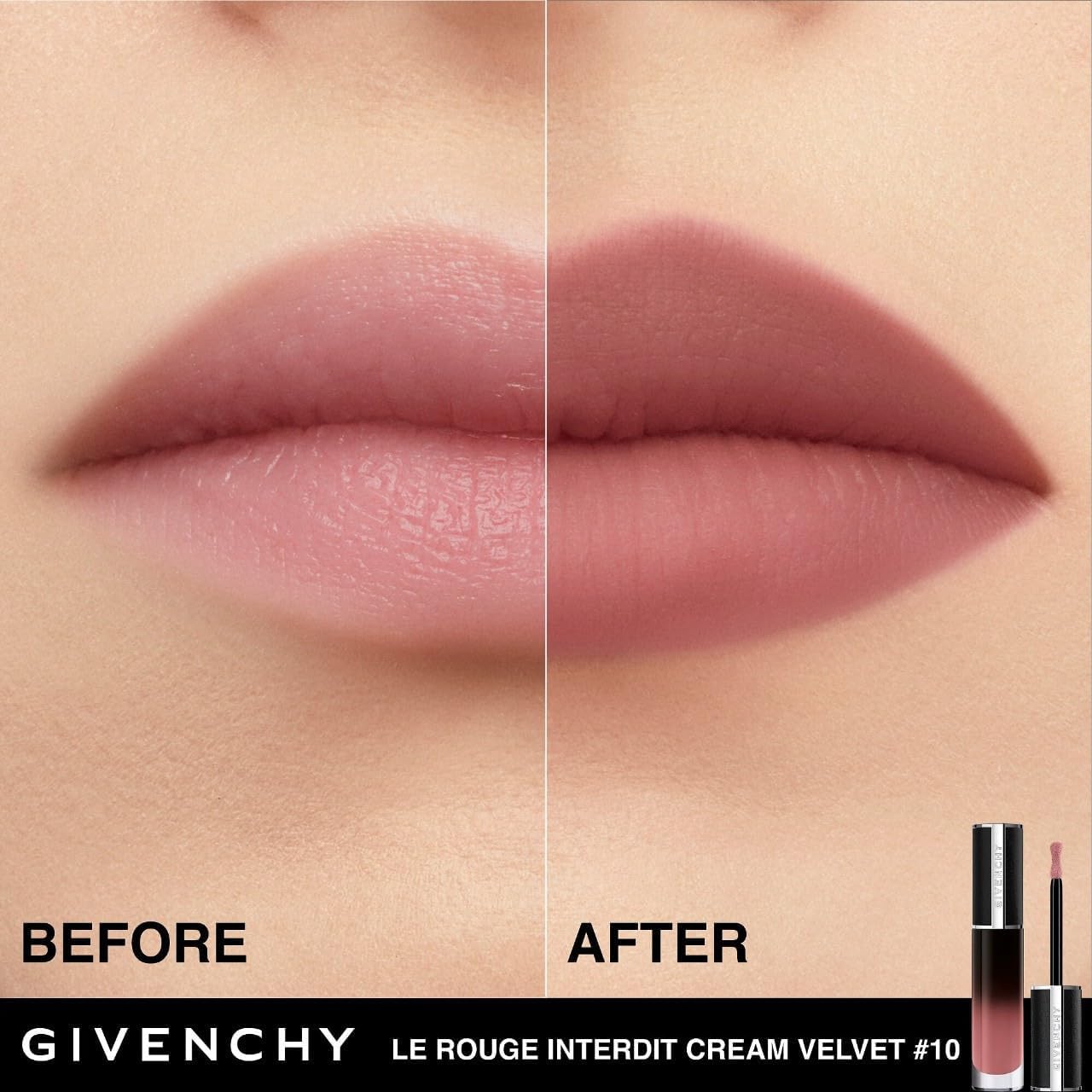 Givenchy Le Rouge Interdit Cream Velvet - 10 Beige Nude 6,5 Ml