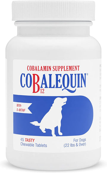 Nutramax Cobalequin B12 Supplement For Medium To Large Dogs, 45 Chewable Tablets, Hydrolyzed Chicken, 2.08 Ounces