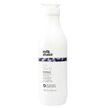 Milk_Shake Icy Blond Shampoo - Black Pigment Silver Shampoo For Very Light Blond And Platinum Hair, 33.8 Fl Oz (1000Ml)