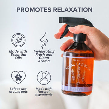 Sparoom Royal Lavender Linen Spray 2-Pack – Calming Aromatic Blend For Bedding And Rooms, Essential Oil-Infused Mist For Sleep And Daily Freshness – 2 X 16.9 Oz