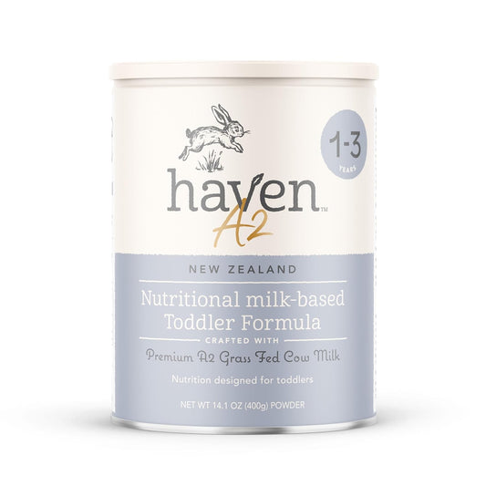 Haven A2 Toddler Formula | 1 To 3 Years | Premium New Zealand Grass-Fed A2/A2 Protein Cow Milk Toddler Formula | Wholesome Goodness | Gentle On Tiny Tummies | Immune Support | Prebiotics, Probiotics, Dha, Lutein | Non Gmo | No Palm Oil | 14.1 Oz