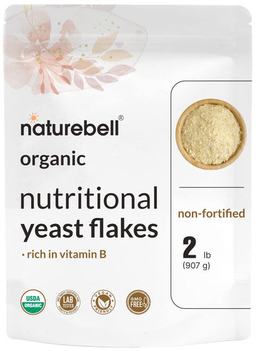 Organic Non-Fortified Nutritional Yeast Flakes, 2Lb (32Oz) | Versatile Vegan Cheese Substitute, Natural Dairy Free Cheesy Seasoning β Rich Protein & B Complex Vitamins Source β Keto, Non-Gmo