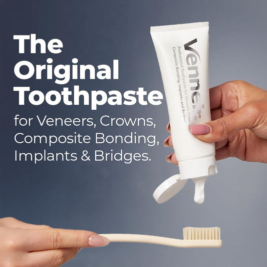 VenneirĀ® Professional Toothpaste For Veneers, Implants, Bonding, Crowns & Natural Teeth āEffective Stain Removing, Natural, Sls Free, Pro Enamel Repair
