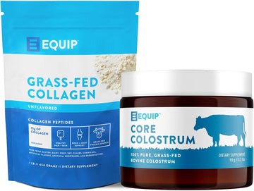 Equip Foods Collagen Powder Unflavored & Core Colostrum Powder