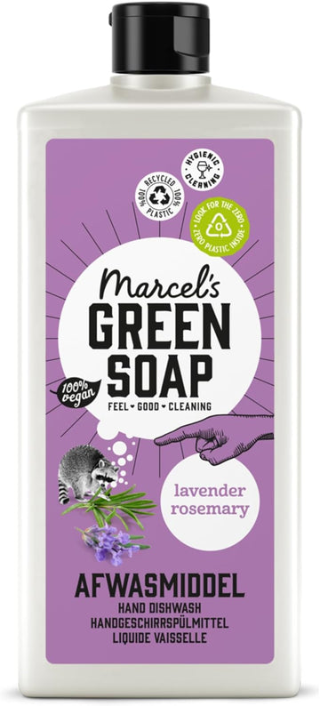 Marcel'S Green Soap - Washing Up Liquid Lavender & Rosemary - Dishwashing Liquid - Vegan - Recycled Plastic - 97% Biodegradable - 500 Ml