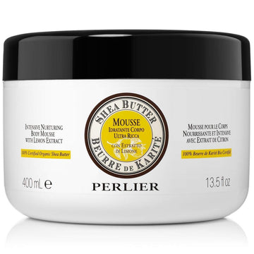 Perlier Intensive Nurturing Shea Butter Body Mousse With Lemon, 13.5 Fl. Oz. : Beauty & Personal Care