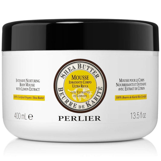 Perlier Intensive Nurturing Shea Butter Body Mousse With Lemon, 13.5 Fl. Oz. : Beauty & Personal Care