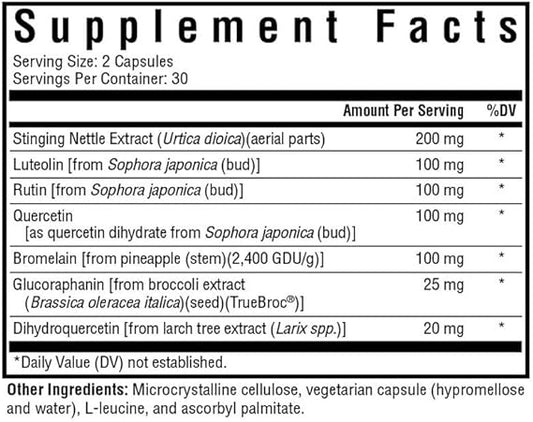 Seeking Health Histaminx, Histamine Support With Bioflavonoids, Natural Nettle, Quercetin, Rutin, Bromelain, For Immune System And Inflammation Support, Seasonal Support, Vegetarian (60 Capsules)