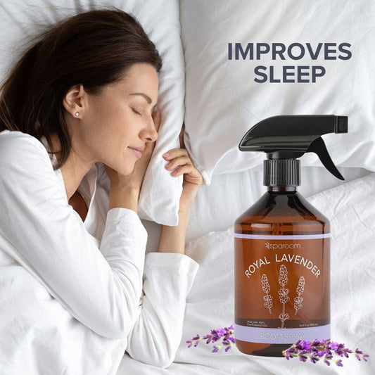 Sparoom Royal Lavender Linen Spray 2-Pack – Calming Aromatic Blend For Bedding And Rooms, Essential Oil-Infused Mist For Sleep And Daily Freshness – 2 X 16.9 Oz