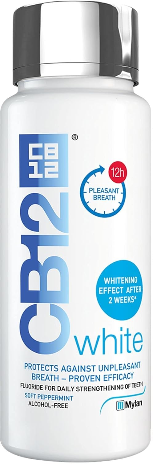 Cb12 White Mouthwash, Whiter Teeth After 2 Weeks, Pleasant Breath For 12 Hours, 250 Ml