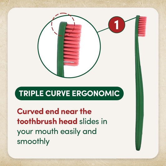 Euthymol Whitening Toothbrush (Pink), Compact Small Full Head, High-Strength Micro Soft Bristles, Deep Cleaning, Sensitive Gums Teeth, Daily Oral Enamel Dental Care