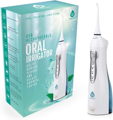 Pursonic Usb Rechargeable Oral Irrigator Water Flosser, Helps Remove Plaque And Dilute Harmful Toxins
