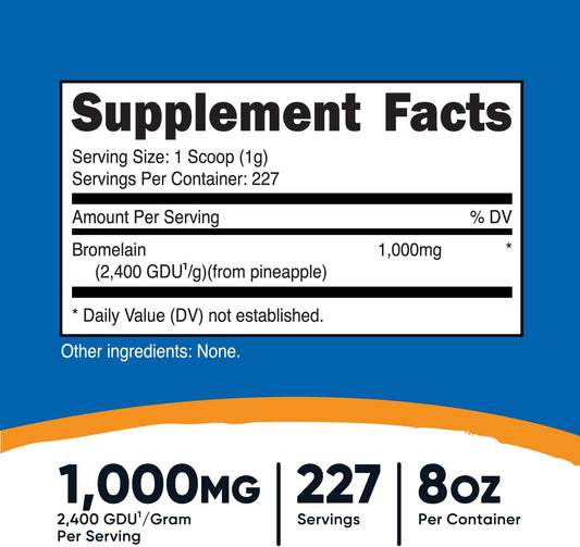 Nutricost Bromelain Powder 8 Oz - Non-Gmo, Vegetarian, Gluten Free