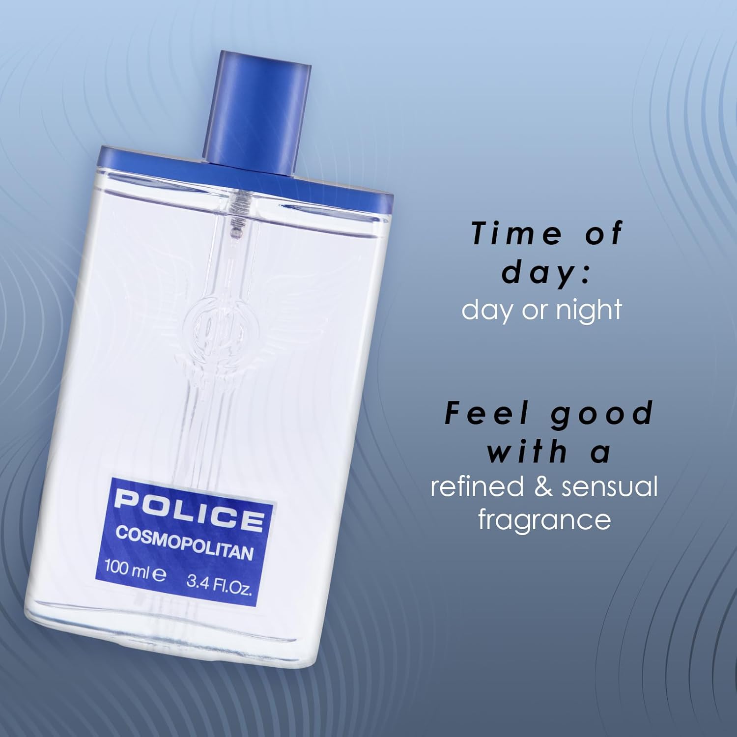 Cosmopolitan By Police - Fragrance For Men - Top Notes Of Mint And Sage - Middle Notes Of Jasmine And Nutmeg - Base Notes Of Vanilla And Sandalwood - Ideal For Socialite Occasions - 3.4 Oz Edt Spray : Beauty & Personal Care