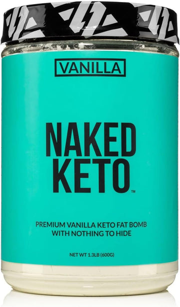 Naked Nutrition Naked Vanilla Keto - Premium Vanilla Keto Fat Bomb Powder - Nothing Artificial - Gluten-Free Keto Bomb Vanilla Mct Oil Powder With No Gmos - 1.3 Lb