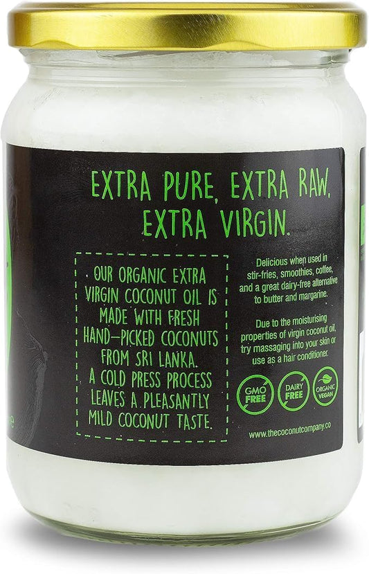 Organic Extra Virgin, Raw, Pure, Cold-Pressed, Vegan, Gm-Free, Gluten-Free, Coconut Oil For Hair, Coconut Oil For Skin, Unrefined (500 Ml)
