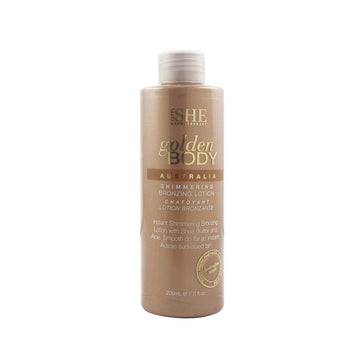 Om She Aromatherapy Golden Body Shimmering Bronzing Lotion 7.0Fl Oz - Self Tanning, Instant Tan Colour. Australian Made