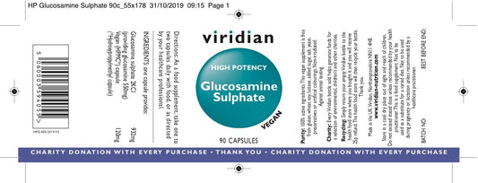Viridian High Potency Glucosamine Sulphate 90 Caps