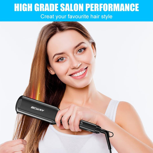 2.16" Extra-Large Floating Titanium Hair Straightener For Hair, Instant Heating With 5 Adjustable Temp, Anti-Static Iron For All Hair Types