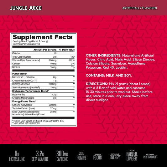 Bsn N.O.-Xplode Vaso Pre Workout Powder With 8G Of L-Citulline And 3.2