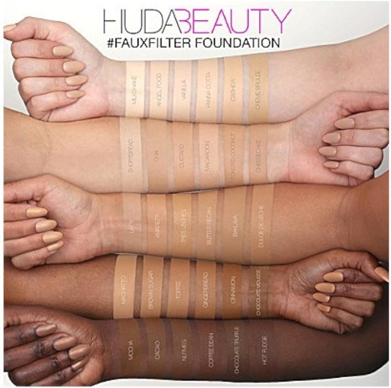 Hudabeauty #Fauxfilter Foundation 35Ml Tres Leches 320G Gold