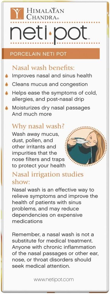 Himalayan Chandra Porcelain Neti Pot : Health & Household