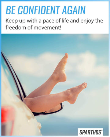 Sparthos Arch Compression Brace - Plantar Fasciitis Support Brace - Foot Feet Brace, Ankle Pain Relief, Night Splint - Shoe Boot Sandals Insert Inserts Insoles - Mens And Womens (Black-L)