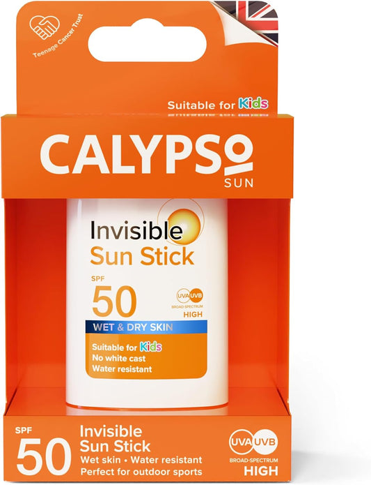 Calypso Invisible Sun Stick, Spf50 Sun Protection For Wet And Dry Skin, 15G