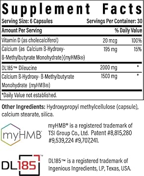 Advanced Muscle Plus – Muscle Supplement With Peptide Dl185™ (Dileucine) & Myhmb® – Workout Recovery, Amino Acids & Hmb Capsules For Men & Women – 30 Servings