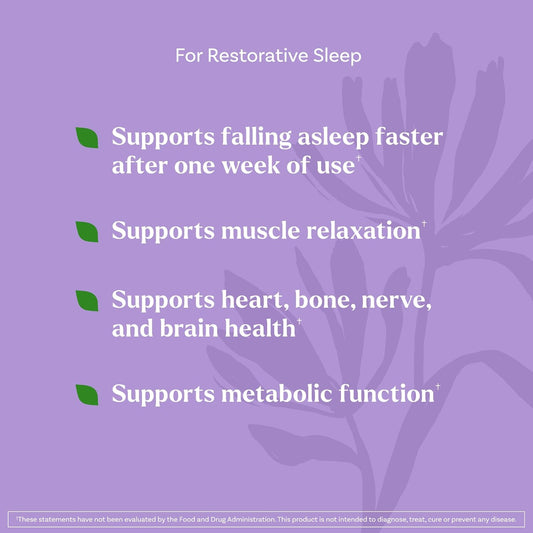 Natrol Sleep + Restore Calming Drink Mix With Magnesium Glycinate, Magnesium Sleep Aid, Melatonin-Free, Lemon Chamomile, 10 Stick Packs