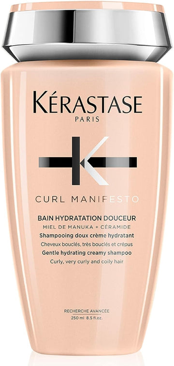 Kérastase Curl Manifesto, Shampoo, For Curly To Very Curly And Coily Hair, With Manuka Honey And Ceramide, Bain Hydratation Douceur, 250 Ml