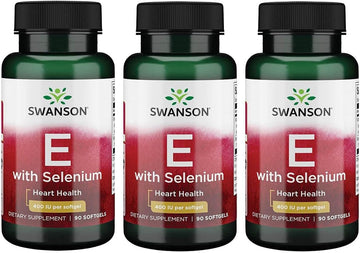Swanson Vitamin E & Selenium 90 Sgels (3 Pack)