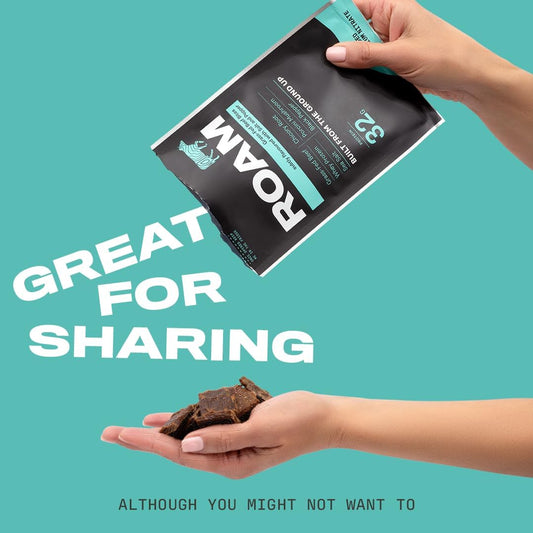 Roam Natural Protein Bites, Meal Replacement Keto Bars, 6 X 70G Beef Protein Sticks & Healthy Snacks, Low Calorie Snacks (Beef Bites)