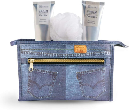 Idc Institute Jeans 3-Piece Toiletry Bag