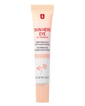 Erborian Skin Hero Eye Cream– Peach Tinted Under Eye Cream Perfector For Dark Circles, Puffiness, Wrinkles & Fine Lines - Hydrating Korean Skin Care With White Ginseng For Smooth, Radiant Skin - 10 Ml