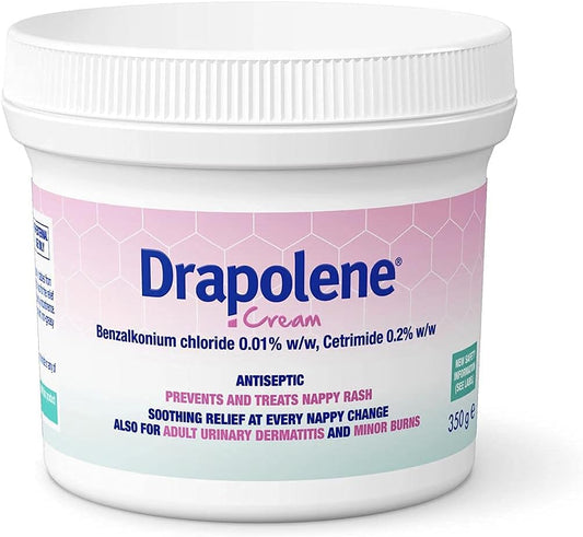2 X Drapolene Cream 350G Tub | For Sore Skin Caused By Incontinence