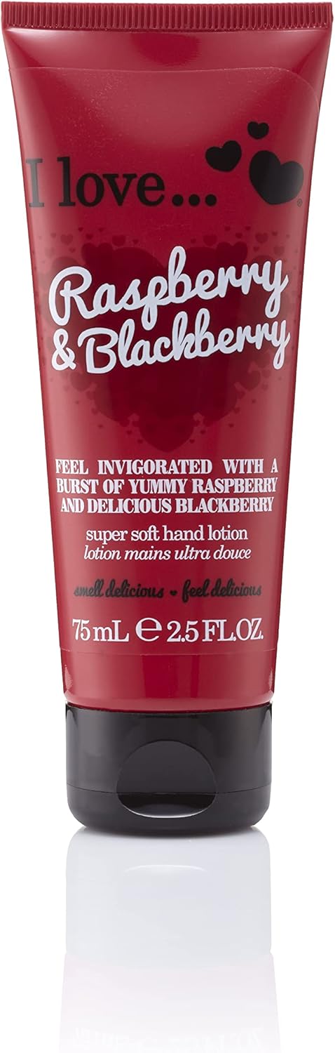 I Love Raspberry & Blackberry Hand Lotion, Helps to Soothe Skin & Relieves Dry Hands, Made With 87% Naturally Derived Ingredients For Soft & Scented Hands, TravelSize Providing OnTheGo Moisture, 75ml : Amazon.co.uk: Beauty