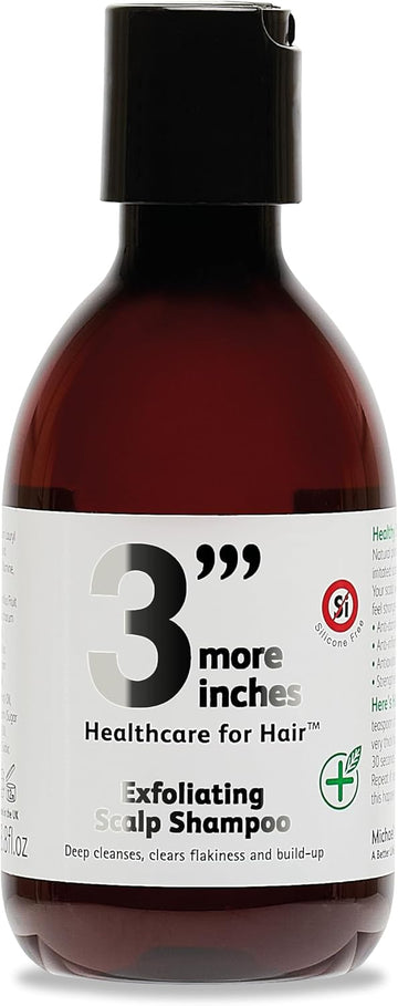 3'''More Inches Exfoliating Scalp Shampoo 250Ml - Deep Cleansing - Exfoliating & Detox Scalp Treatment - Clears Flakiness And Build Up - Silicone Free - Hair Care By Michael Van Clarke