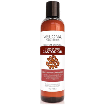Velona Castor Oil Turkey Red 8 Oz | 100% Pure And Natural Carrier Oil | Cold Pressed | Hair, Body And Skin Care | Use Today - Enjoy Results
